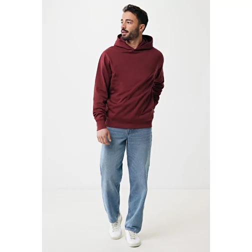 Iqoniq Yengo Hoodie avec poches latérales en rec. coton, bordeaux, Image 12