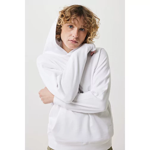 Sweat à capuche Iqoniq Yengo avec poches latérales en coton recyclé, blanc recyclé, Image 14