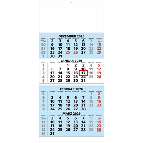 calendrier 4 mois 'Krakau' allemand bleu clair, Image 1
