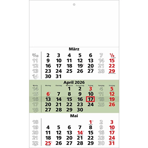 calendrier 3 mois 'Augsburg' allemand vert, Image 1