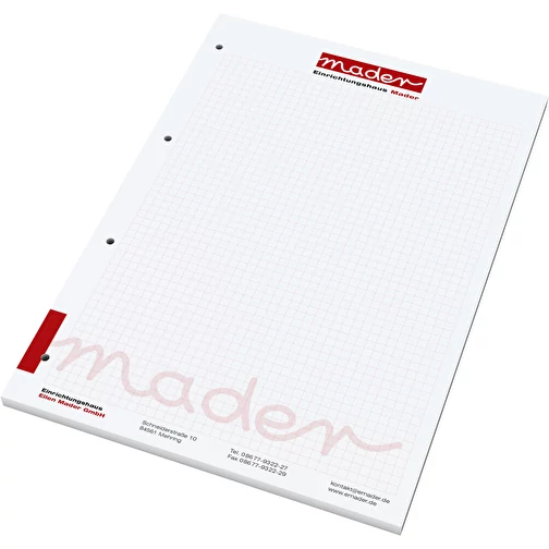 Bloc-notes Bestseller, A4, 100 feuilles avec 4 perforations de classement, Image 1
