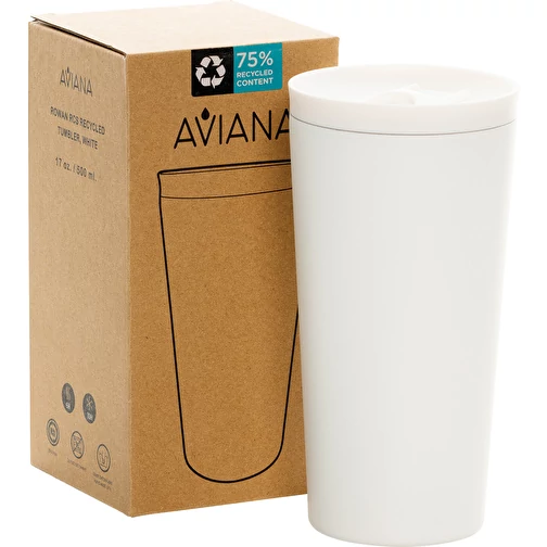 AvianaT Rowan RCS gobelet isotherme recyclé 500ml, blanc, Image 4