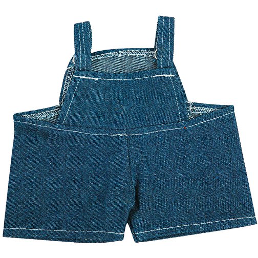 Jeans-Latzhose , dunkelblau, Material: Polyester, 15,50cm x 1,00cm x 16,00cm (Länge x Höhe x Breite), Bild 1