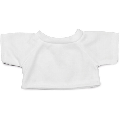 Mini-T-Shirt , weiss, 100% Polyester, 10,00cm x 0,50cm x 19,00cm (Länge x Höhe x Breite), Bild 1