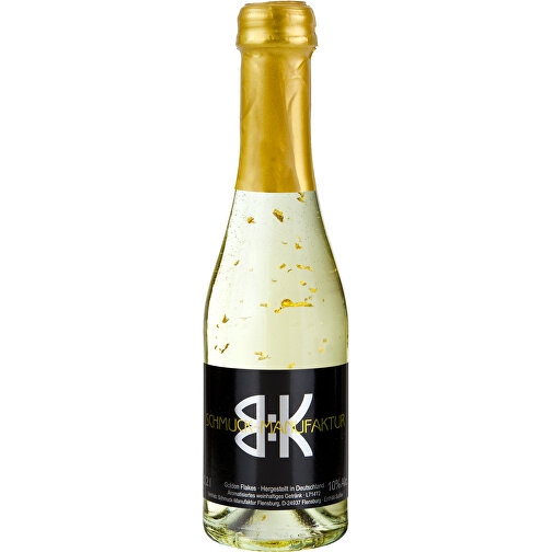 Piccolo Golden Flakes - Flasche Klar , gold, Glas, 5,50cm x 20,00cm x 5,50cm (Länge x Höhe x Breite), Bild 1