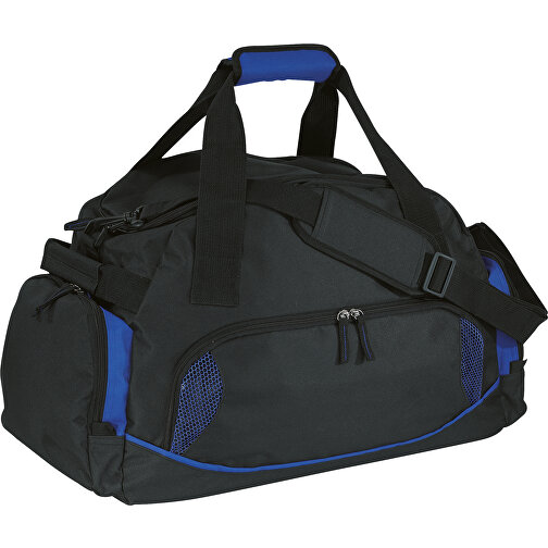 Sporttasche DOME , blau, schwarz, 600D Polyester, 60,00cm x 26,00cm x 36,00cm (Länge x Höhe x Breite), Bild 1