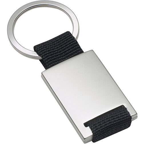 Schlüsselanhänger RE98-KEMER , Re98, schwarz, silber, Metall, Nylon, 8,70cm x 0,60cm x 3,50cm (Länge x Höhe x Breite), Bild 1