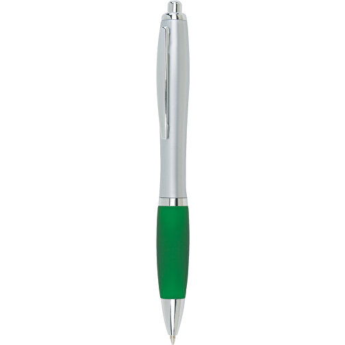 Kugelschreiber SWAY , grün, silber, Kunststoff / Stahl, 14,00cm (Länge), Bild 1