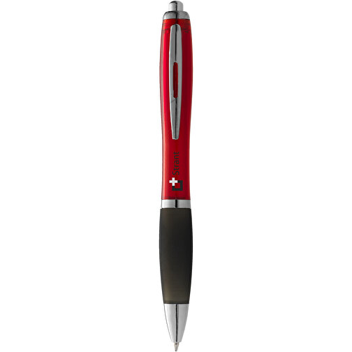 Nash Kugelschreiber Farbig Mit Schwarzem Griff , rot / schwarz, AS Kunststoff, 14,00cm (Länge), Bild 5