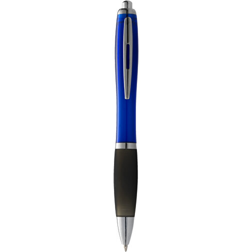 Nash Kugelschreiber Farbig Mit Schwarzem Griff , blau / schwarz, AS Kunststoff, 14,00cm (Länge), Bild 1