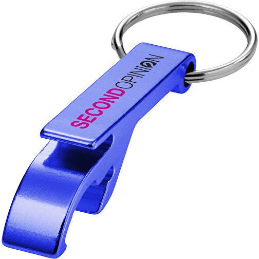 Tao Schlüsselanhänger Mit Flaschen- Und Dosenöffner , blau, Aluminium, 1,00cm x 5,50cm x 1,50cm (Länge x Höhe x Breite), Bild 2