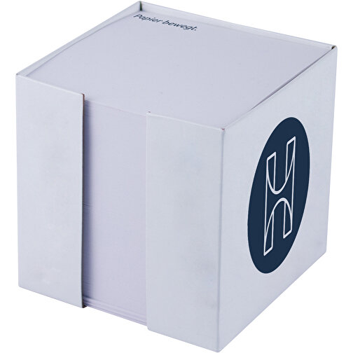 Kartonbox 'Arton-Plus' 9,8 X 9,8 X 10 Cm , weiß, Box: 395 g/m² Chromokarton, Füllung: 90 g/m² holzfrei weiß, chlorfrei gebleicht, 9,80cm x 10,00cm x 9,80cm (Länge x Höhe x Breite), Bild 2