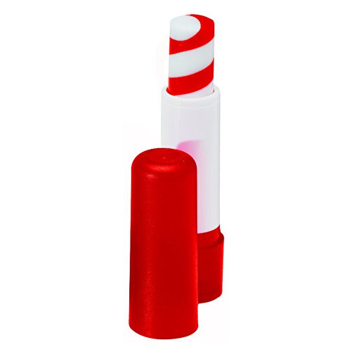 VitaLip® 'Twister' , rot/weiss/rot gefrostet, PS, 6,30cm (Höhe), Bild 1