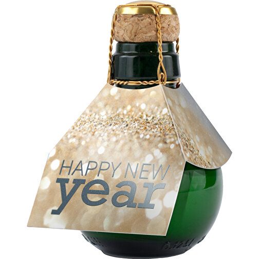 Kleinste Sektflasche Der Welt! Happy New Year - Ohne Geschenkkarton , Glas, 7,50cm x 12,00cm x 7,50cm (Länge x Höhe x Breite), Bild 1