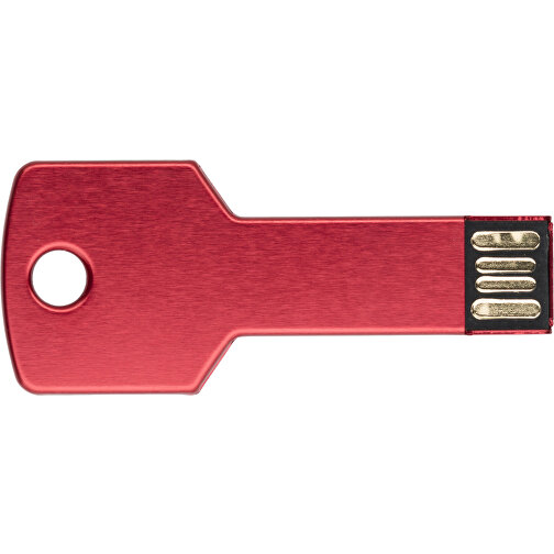 USB-Stick Schlüssel 2.0 32GB , Promo Effects MB , rot MB , 32 GB , Metall MB , 3 - 10 MB/s MB , 5,70cm x 2,40cm (Länge x Breite), Bild 1