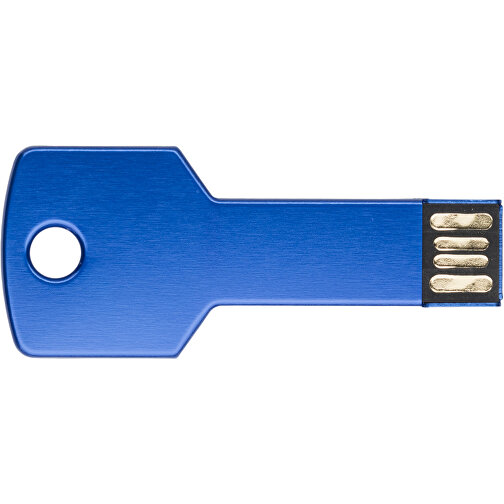 USB-Stick Schlüssel 2.0 4GB , Promo Effects MB , blau MB , 4 GB , Metall MB , 3 - 10 MB/s MB , 5,70cm x 2,40cm (Länge x Breite), Bild 1