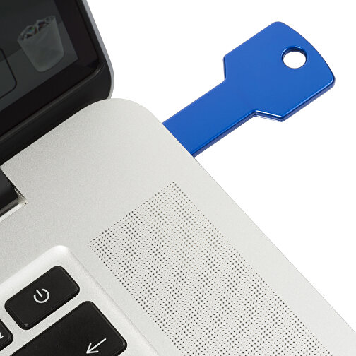 USB-Stick Schlüssel 2.0 1GB , Promo Effects MB , blau MB , 1 GB , Metall MB , 3 - 10 MB/s MB , 5,70cm x 2,40cm (Länge x Breite), Bild 3