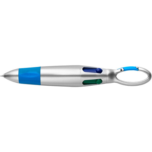 Kugelschreiber Aus Kunststoff Marvin , hellblau, ABS, Plastik, TPR, , Bild 3