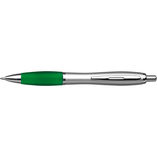 Kugelschreiber Aus Kunststoff Cardiff , grün, ABS, Plastik, AS, Stahl, 14,00cm (Höhe), Bild 3