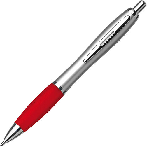 Kugelschreiber Aus Kunststoff Cardiff , rot, ABS, Plastik, AS, Stahl, 14,00cm (Höhe), Bild 2