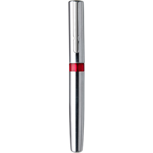 Kugelschreiber Aus Metall Rex , rot, Plastik, Eisen, Edelstahl 202, , Bild 1