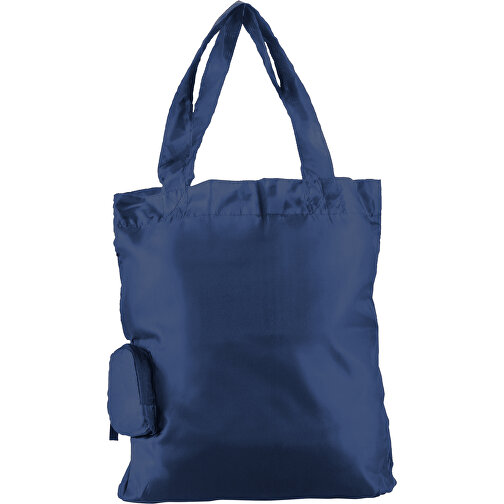 Einkaufstasche Pocket , blau, Polyester 190T, 208,00cm x 12,50cm x 21,00cm (Länge x Höhe x Breite), Bild 2