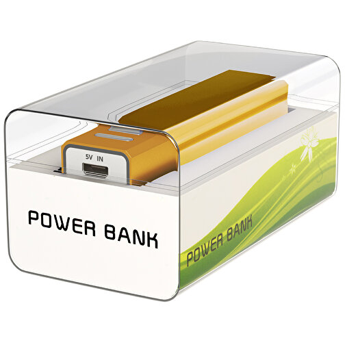 Power Bank Chantal Mit Kristall Box , Promo Effects, gelb, Aluminium, 9,40cm x 2,20cm x 2,10cm (Länge x Höhe x Breite), Bild 5
