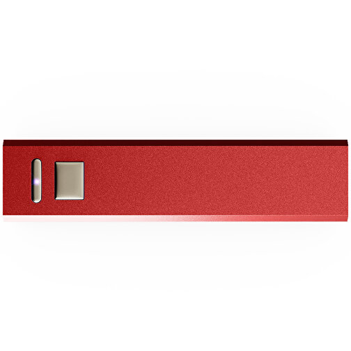 Power Bank Chantal Mit Kristall Box , Promo Effects, rot, Aluminium, 9,40cm x 2,20cm x 2,10cm (Länge x Höhe x Breite), Bild 2