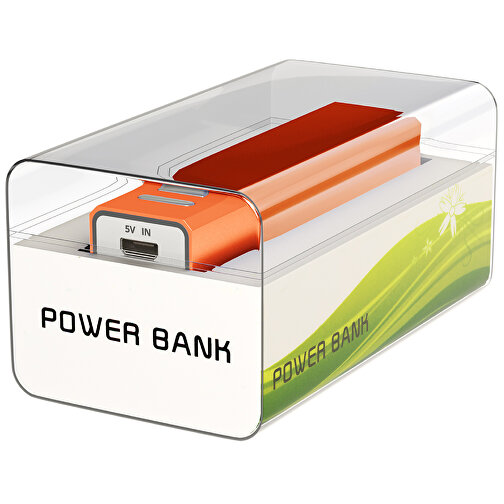 Power Bank Chantal Mit Kristall Box , Promo Effects, orange, Aluminium, 9,40cm x 2,20cm x 2,10cm (Länge x Höhe x Breite), Bild 5