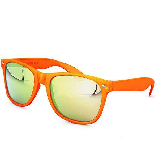 SunShine Mirror Glänzend - UV 400 , Promo Effects, verspiegelt orange glänzend, Rahmen aus Polycarbonat und Glass aus AC, 14,50cm x 4,80cm x 15,00cm (Länge x Höhe x Breite), Bild 1