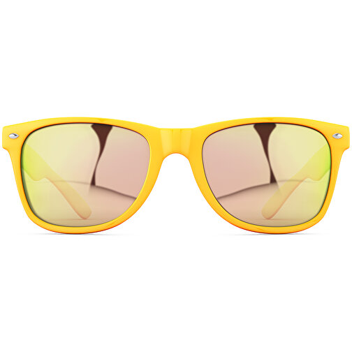 SunShine Mirror Glänzend - UV 400 , Promo Effects, verspiegelt gelb glänzend, Rahmen aus Polycarbonat und Glass aus AC, 14,50cm x 4,80cm x 15,00cm (Länge x Höhe x Breite), Bild 6