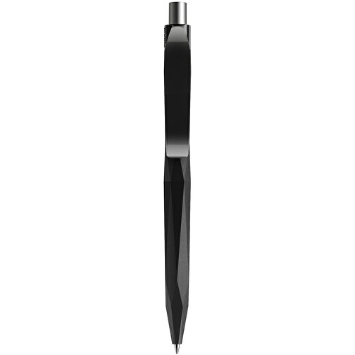Prodir QS20 PMP Push Kugelschreiber , Prodir, schwarz / silber satiniert, Kunststoff/Metall, 14,10cm x 1,60cm (Länge x Breite), Bild 1