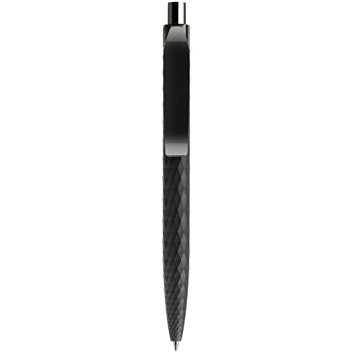 Prodir QS01 PRP Push Kugelschreiber , Prodir, schwarz/silber poliert, Kunststoff/Metall, 14,10cm x 1,60cm (Länge x Breite), Bild 1