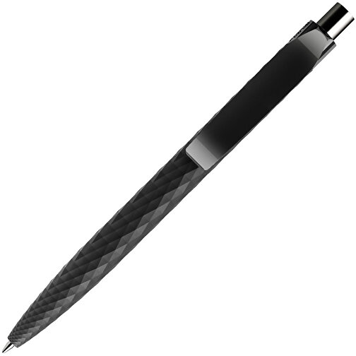 Prodir QS01 PRP Push Kugelschreiber , Prodir, schwarz/silber poliert, Kunststoff/Metall, 14,10cm x 1,60cm (Länge x Breite), Bild 4