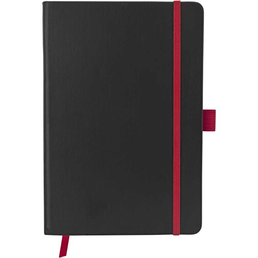 Colour-Edge A5 Hard Cover Notizbuch , schwarz / rot, PU Kunststoff, 21,00cm x 1,10cm x 14,00cm (Länge x Höhe x Breite), Bild 4