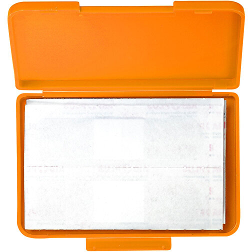 Notfall-Set 'Pflaster Box' , standard-orange, Kunststoff, 10,20cm x 1,10cm x 6,80cm (Länge x Höhe x Breite), Bild 1