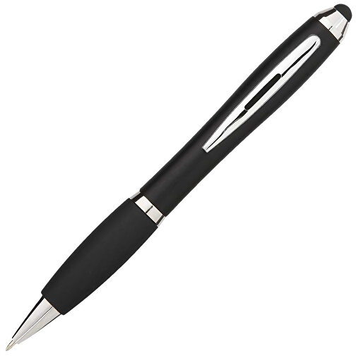 Nash Stylus Kugelschreiber Farbig Mit Schwarzem Griff , schwarz / schwarz, ABS Kunststoff, 13,70cm (Höhe), Bild 2