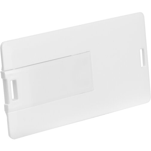 USB-Stick CARD Small 2.0 2GB Mit Verpackung , Promo Effects MB , weiss MB , 2 GB , Kunststoff MB , 3 - 10 MB/s MB , 6,05cm x 0,25cm x 3,00cm (Länge x Höhe x Breite), Bild 1