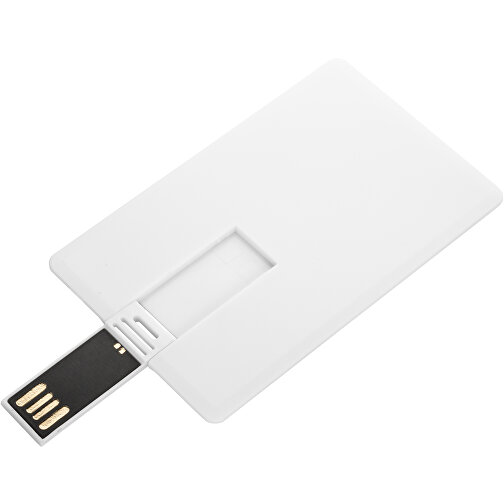 USB-Stick CARD Push 8GB Mit Verpackung , Promo Effects MB , weiss MB , 8 GB , Kunststoff MB , 3 - 10 MB/s MB , 8,40cm x 0,20cm x 5,20cm (Länge x Höhe x Breite), Bild 4