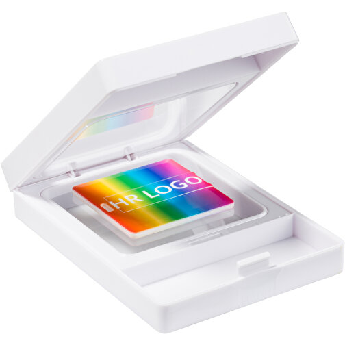 USB-Stick CARD Square 2.0 8GB Mit Verpackung , Promo Effects MB , weiß MB , 8 GB , Kunststoff MB , 3 - 10 MB/s MB , 4,00cm x 0,20cm x 4,00cm (Länge x Höhe x Breite), Bild 9