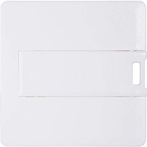 USB-Stick CARD Square 2.0 4GB Mit Verpackung , Promo Effects MB , weiß MB , 4 GB , Kunststoff MB , 3 - 10 MB/s MB , 4,00cm x 0,20cm x 4,00cm (Länge x Höhe x Breite), Bild 1