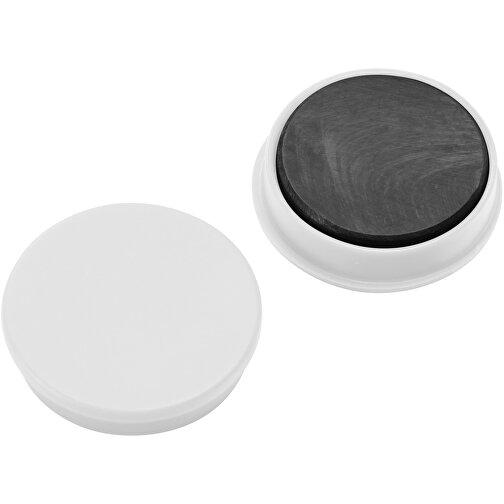 Magnet, Rund , weiß, PP+MET, 0,80cm (Höhe), Bild 1