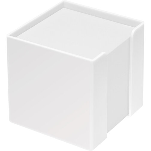 Zettelbox 'Alpha' , weiss, PS+PAP, 10,00cm x 10,00cm x 10,00cm (Länge x Höhe x Breite), Bild 1