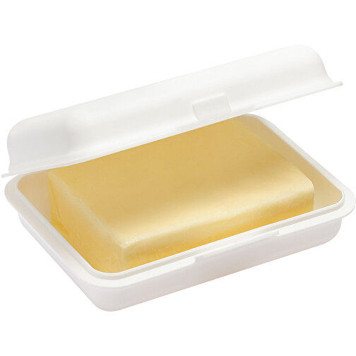 Brotdose/Butterdose , weiss, PP, 15,30cm x 5,00cm x 10,60cm (Länge x Höhe x Breite), Bild 3
