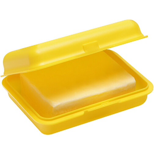 Brotdose/Butterdose , gelb, PP, 15,30cm x 5,00cm x 10,60cm (Länge x Höhe x Breite), Bild 3