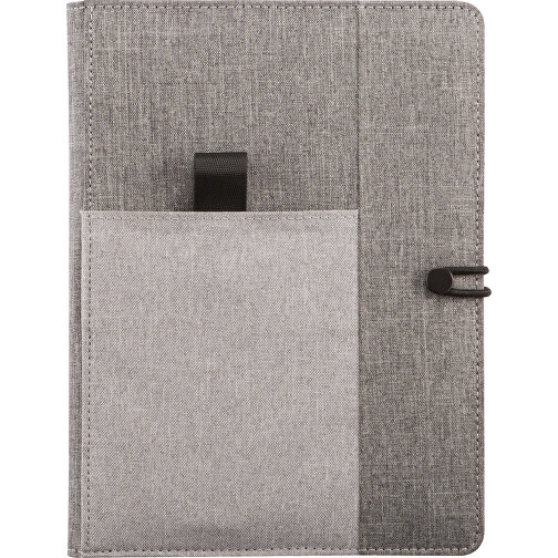 Kyoto A5 Notizbuch Umschlag, Grau , XD Design, grau, Polyester, 2,50cm x 22,00cm (Länge x Höhe), Bild 2