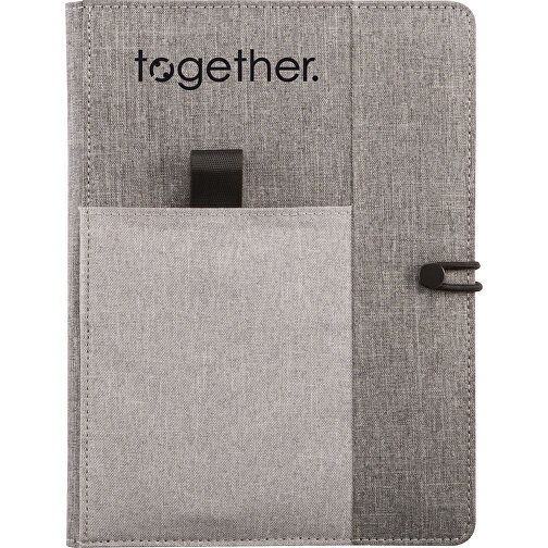Kyoto A5 Notizbuch Umschlag, Grau , XD Design, grau, Polyester, 2,50cm x 22,00cm (Länge x Höhe), Bild 5