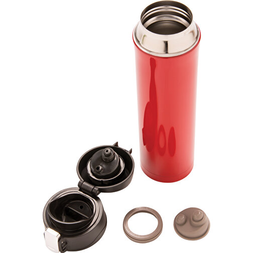 Easy Lock Vakuum Flasche, Rot , rot, Edelstahl, 25,50cm (Höhe), Bild 2