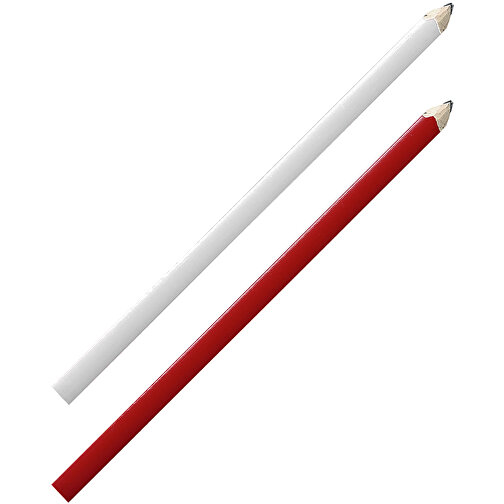 Bleistift 'Zimmermann' , weiß, Holz, 24,00cm x 0,70cm x 1,10cm (Länge x Höhe x Breite), Bild 2