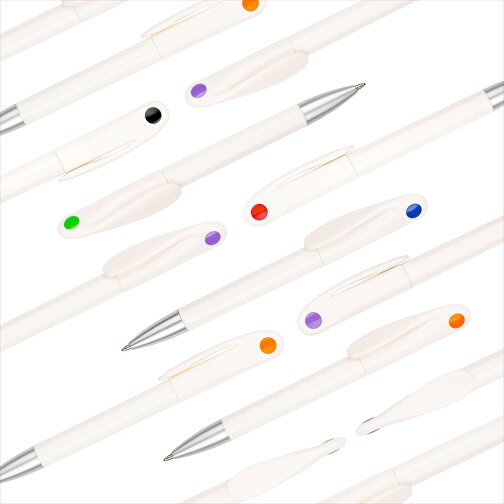 Kugelschreiber Nuit , Promo Effects, weiß / lila, Kunststoff, 14,10cm (Länge), Bild 10
